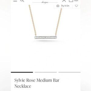 LIKE NEW Dana Rebecca Designs Sylvie Rose Medium Diamond Necklace 18in Rose Gold